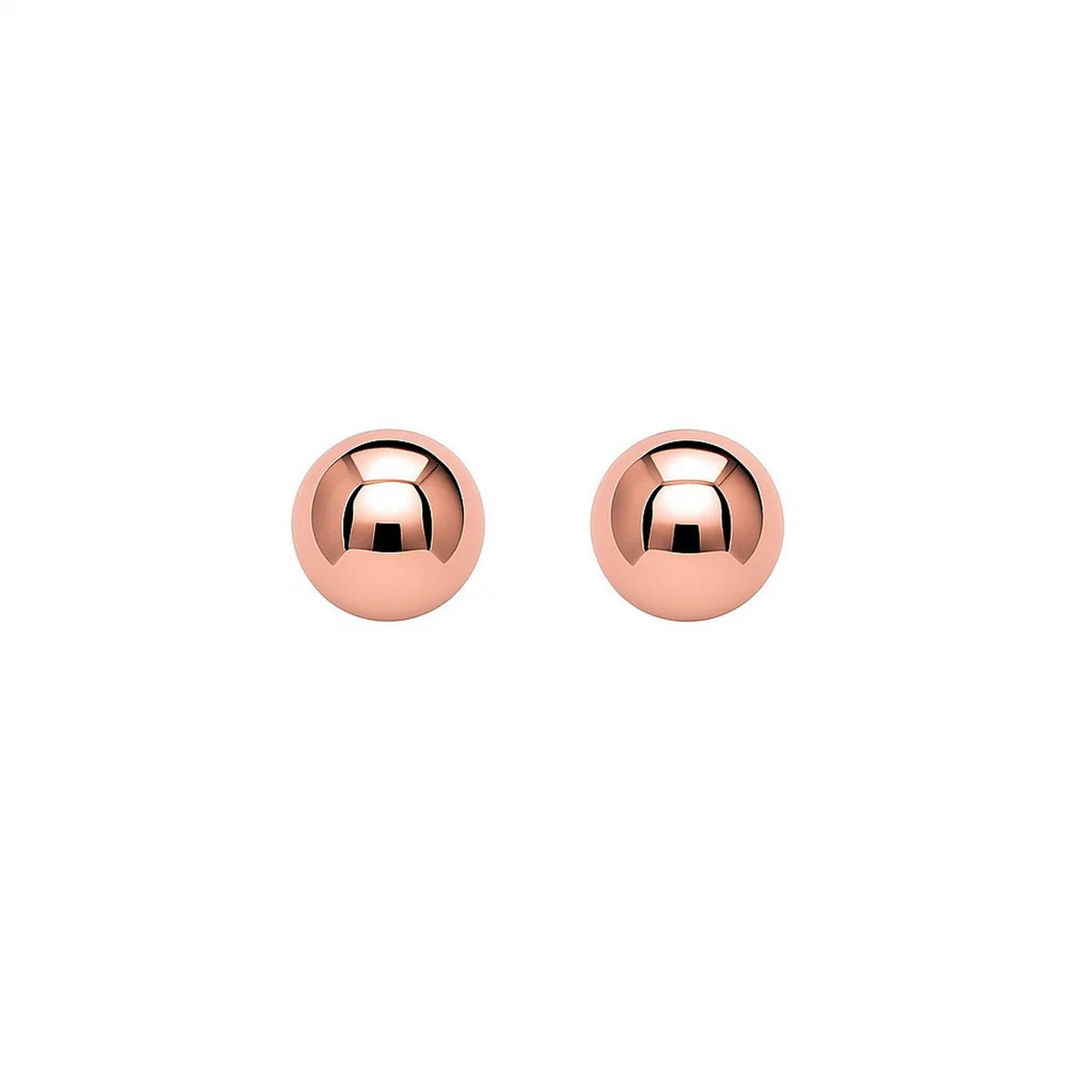 14k Rose Gold Ball Style Stud Earrings (3mm)