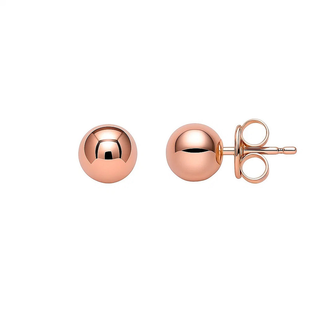 14k Rose Gold Ball Style Stud Earrings (3mm)