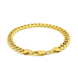10k Yellow Gold Semi Solid Miami Cuban Bracelet (6.60 mm)