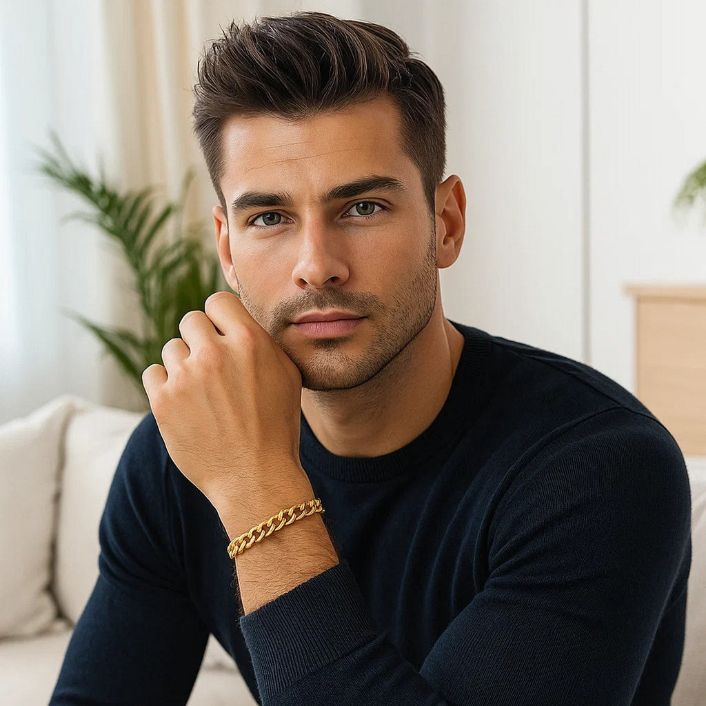 10k Yellow Gold Semi Solid Miami Cuban Bracelet (6.60 mm)