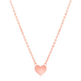 14k Rose Gold Polished Mini Heart Necklace