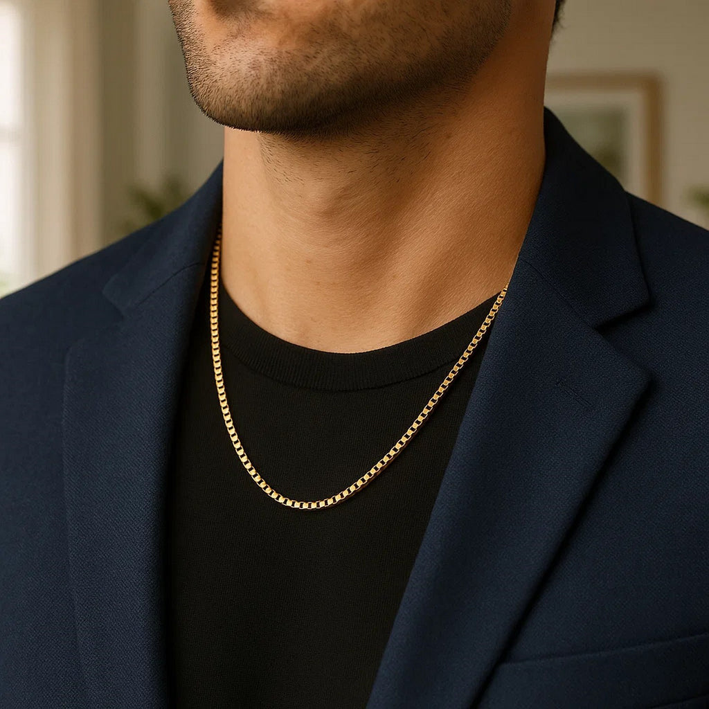 14k Yellow Gold Solid Round Box Chain (2.5 mm)