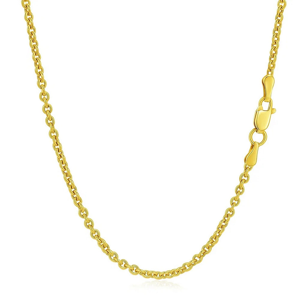 2.2mm 14K Yellow Gold Forsantina Lite Cable Link Chain