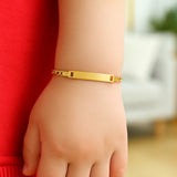 14k Yellow Gold Figaro Link Childrens ID Bracelet (3.30 mm)