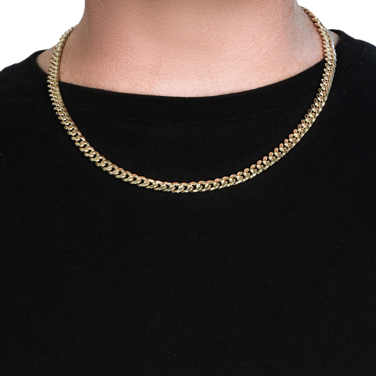 10k Yellow Gold Semi Solid Miami Cuban Chain (6.60 mm)