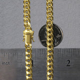 10k Yellow Gold Semi Solid Miami Cuban Chain (6.60 mm)