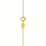 14K Yellow Gold Mini Diamond G Initial Pendant Necklace