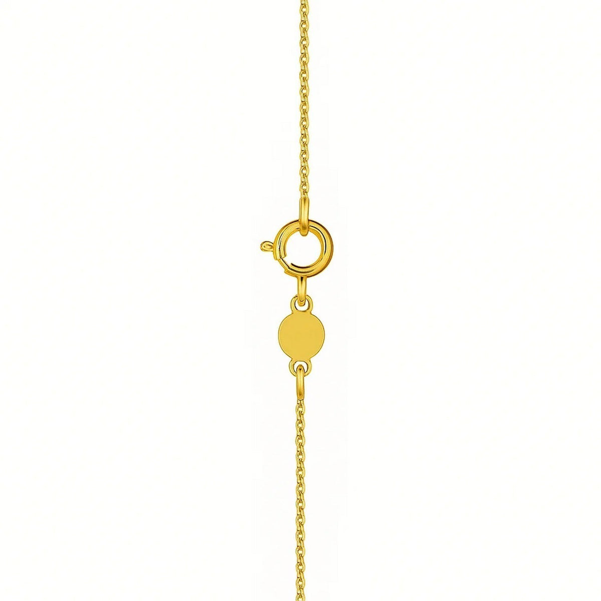 14K Yellow Gold Mini Diamond G Initial Pendant Necklace