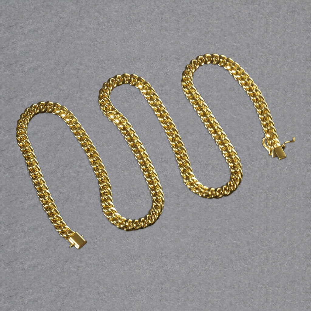 14k Yellow Gold Semi Solid Miami Cuban Chain (6.10 mm)