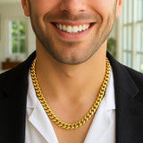 14k Yellow Gold Classic Miami Cuban Solid Chain (8.20 mm)