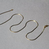 1.0mm 14K Yellow Gold Octagonal Shiny Snake Chain