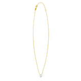14K Yellow Gold Mini Diamond D Initial Pendant Necklace