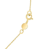 14K Yellow Gold Mini Diamond D Initial Pendant Necklace