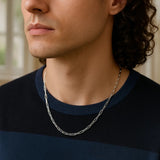 14K White Gold Delicate Paperclip Chain (2.10 mm)