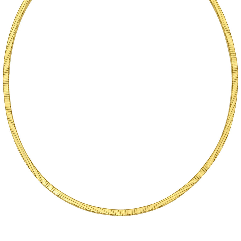 Gold Over Sterling Silver Cubogas Chain Necklace