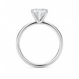 1 Carat Cushion Lab Grown IGI G/VS1 Diamond Solitaire Ring in 14K White Gold