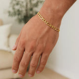 10k Yellow Gold Link Figaro Bracelet (5.30 mm)