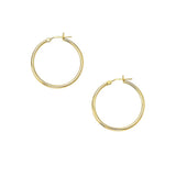 10k Yellow Gold Polished Hoop Earrings (2x30mm)
