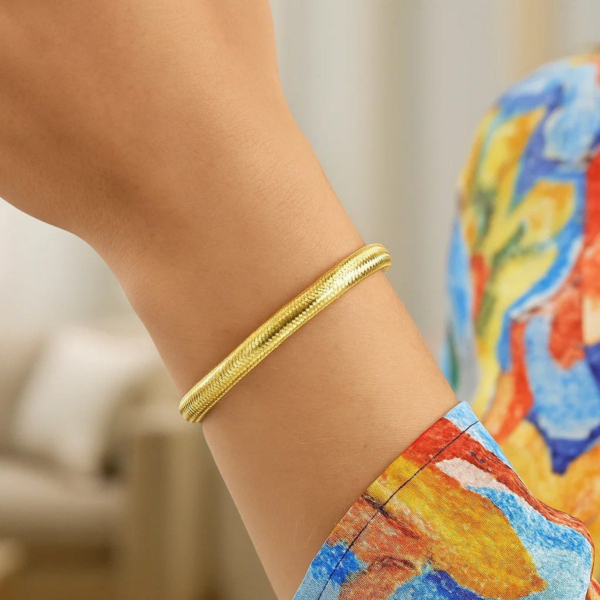 14K Yellow Gold Medium Stretch Mesh Bracelet (5.40 mm)