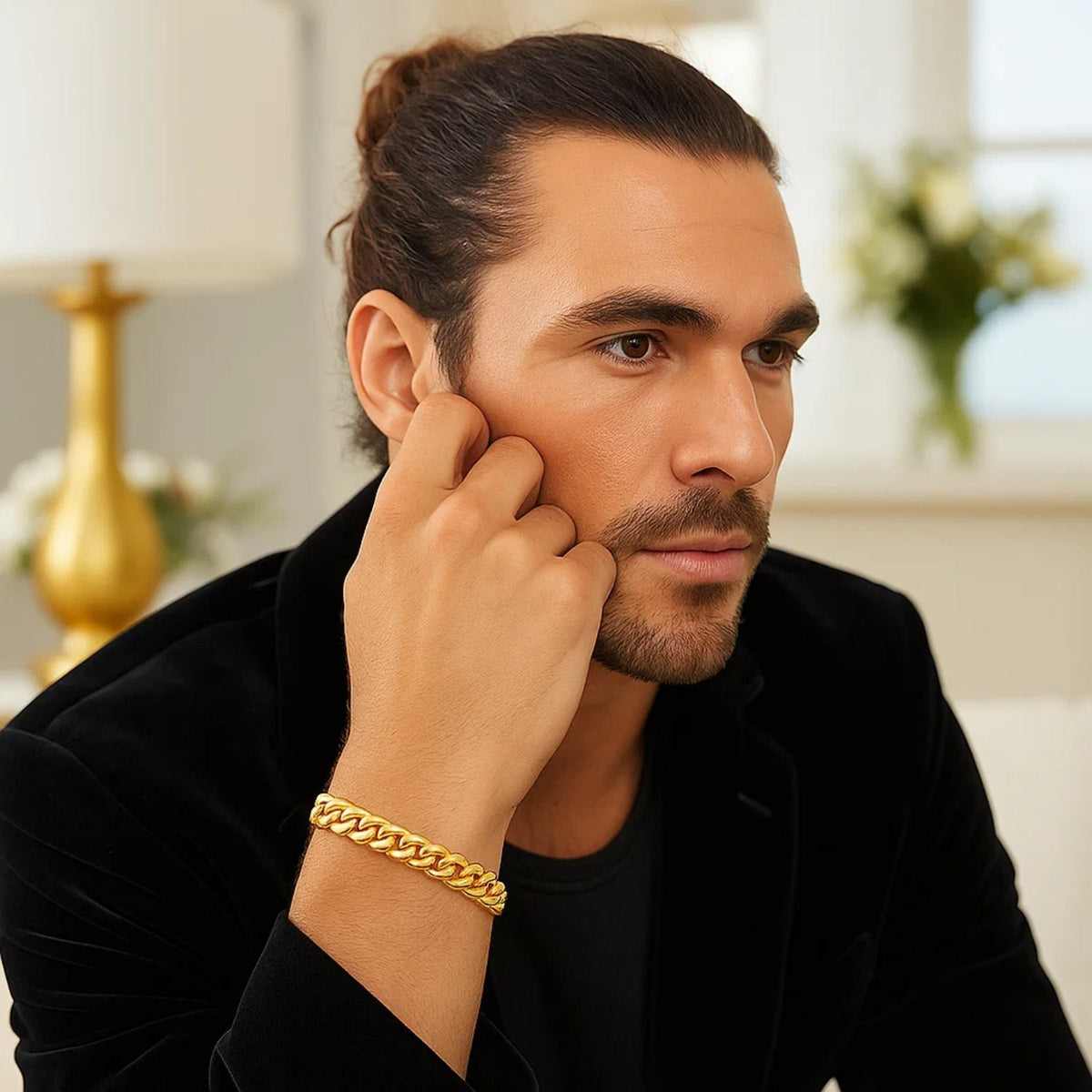 10k Yellow Gold Semi Solid Miami Cuban Bracelet (9.10 mm)