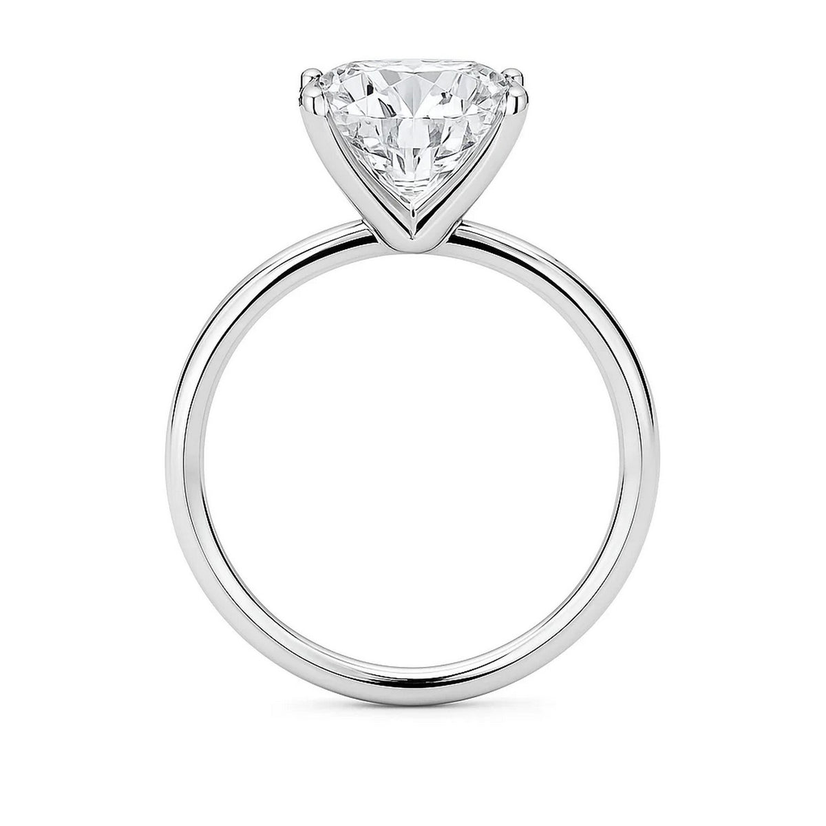 5 Carat Cushion Lab Grown IGI G/VS1 Diamond Solitaire Ring in 10K White Gold