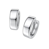 14k White Gold Snuggable Hoop Earrings