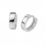 14k White Gold Snuggable Hoop Earrings
