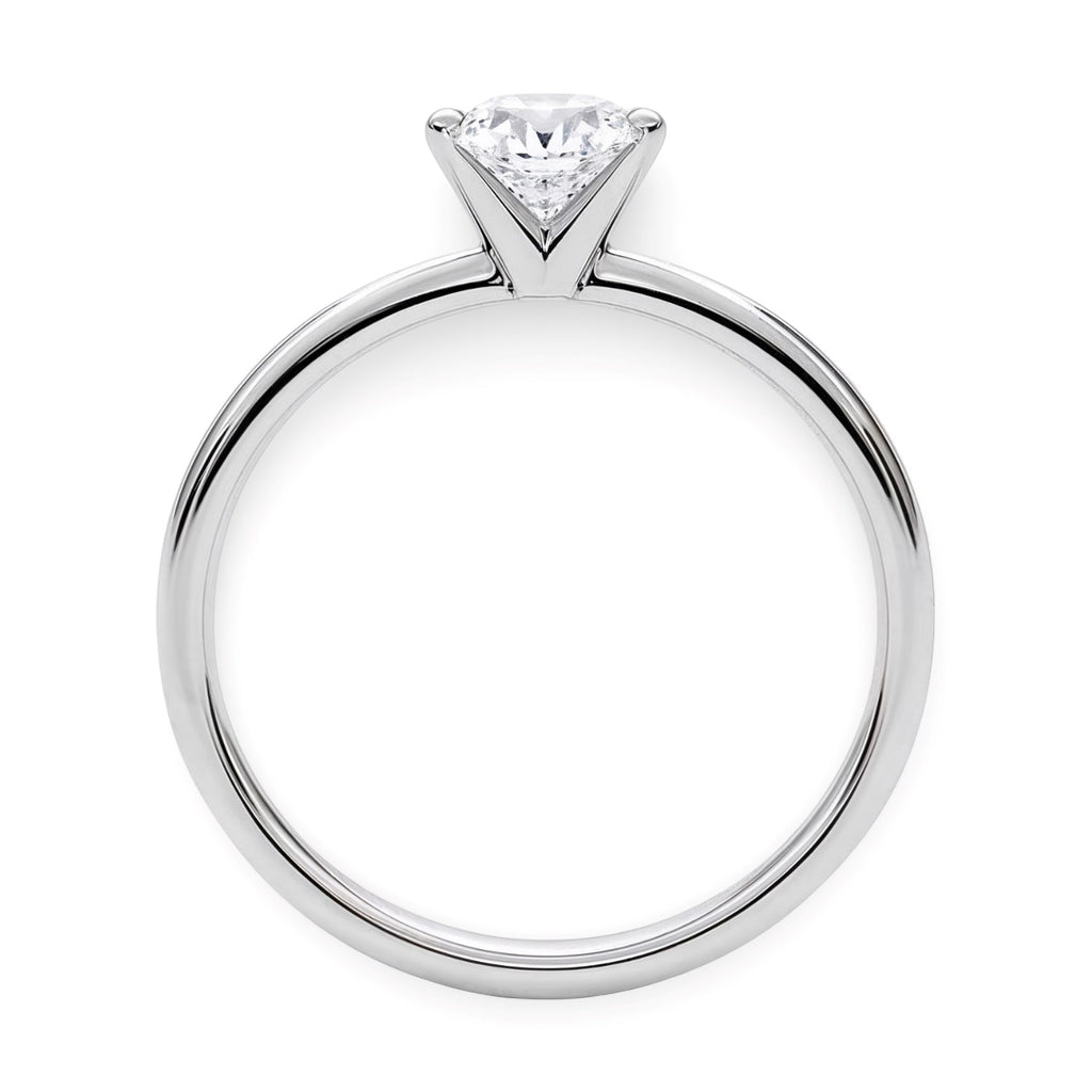 1 Carat Round Lab Grown IGI G/VS1 Diamond Solitaire Ring in Sterling Silver