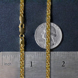 14k Yellow Gold Diamond Cut Round Franco Chain (3.20 mm)