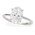 3 Carat Oval Lab Grown IGI G/VS1 Diamond Solitaire Ring in 14K White Gold