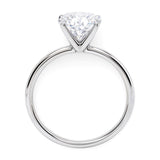 3 Carat Oval Lab Grown IGI G/VS1 Diamond Solitaire Ring in 14K White Gold