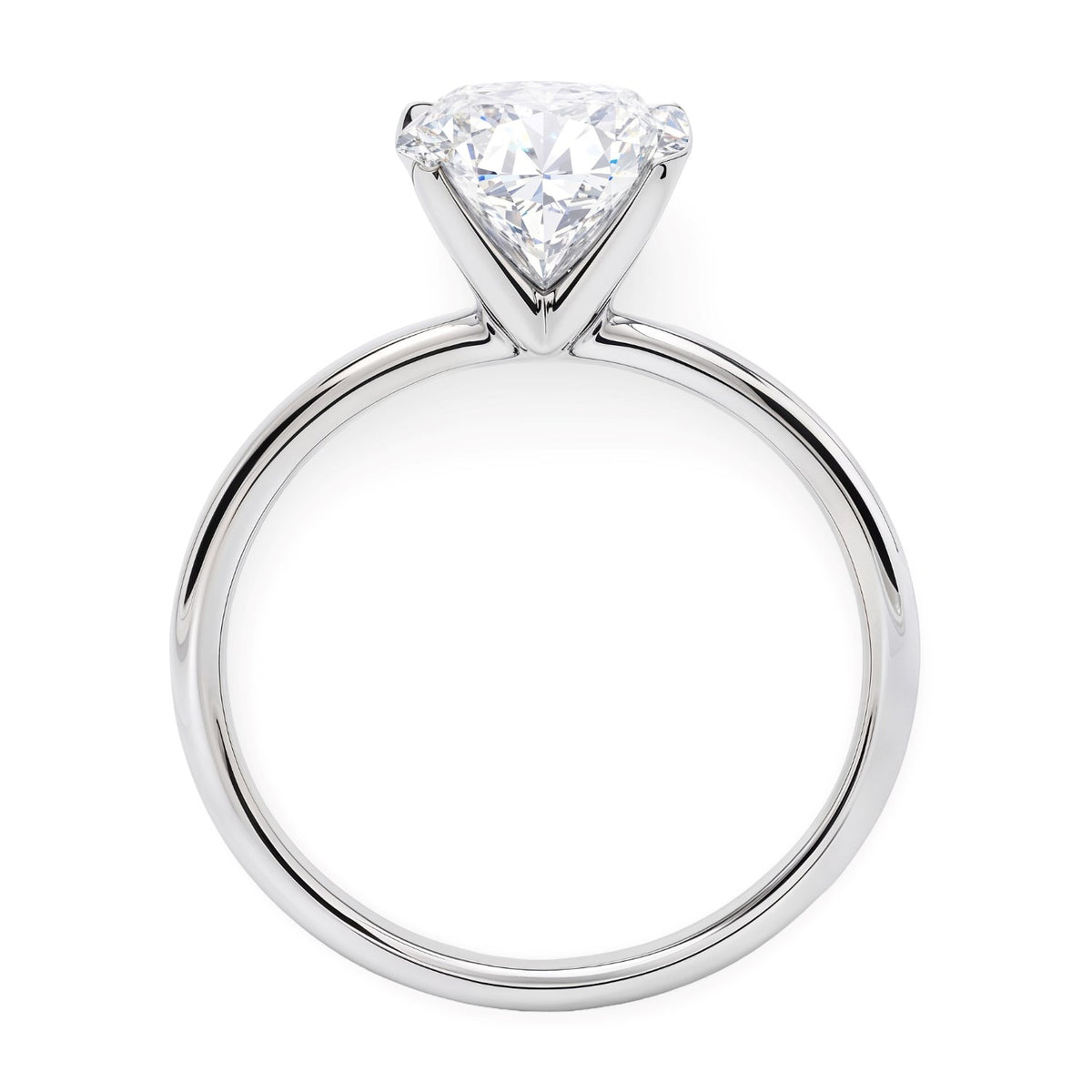 3 Carat Oval Lab Grown IGI G/VS1 Diamond Solitaire Ring in 14K White Gold