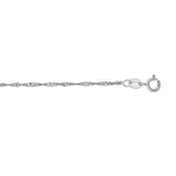 10k White Gold Singapore Anklet 1.5mm