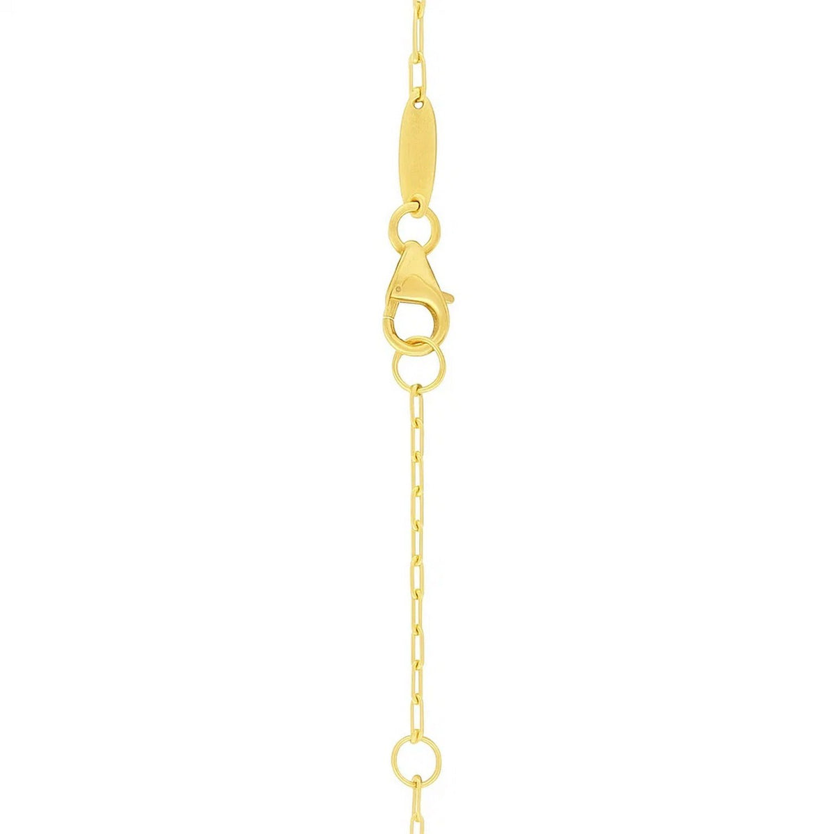 14k Yellow Gold Polished Heart Link Chain Necklace