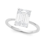 5 Carat Radiant Lab Grown IGI G/VS1 Diamond Solitaire Ring in 10K White Gold