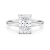 5 Carat Radiant Lab Grown IGI G/VS1 Diamond Solitaire Ring in 10K White Gold