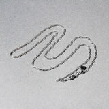 14k White Gold Adjustable Paperclip Chain (1.50 mm)
