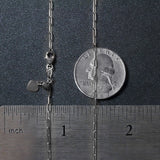 14k White Gold Adjustable Paperclip Chain (1.50 mm)