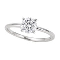 3/4 Carat Round Lab Grown IGI G/VS1 Diamond Solitaire Ring in Sterling Silver