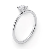 3/4 Carat Round Lab Grown IGI G/VS1 Diamond Solitaire Ring in Sterling Silver