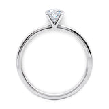 3/4 Carat Round Lab Grown IGI G/VS1 Diamond Solitaire Ring in Sterling Silver