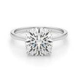 5 Carat Cushion Lab Grown IGI G/VS1 Diamond Solitaire Ring in 14K White Gold
