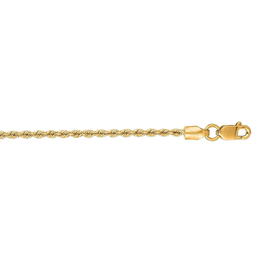 14k Yellow Gold Solid Rope Chain (1.50 mm)
