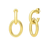 Interlocking Link Earrings in 14K Yellow Gold