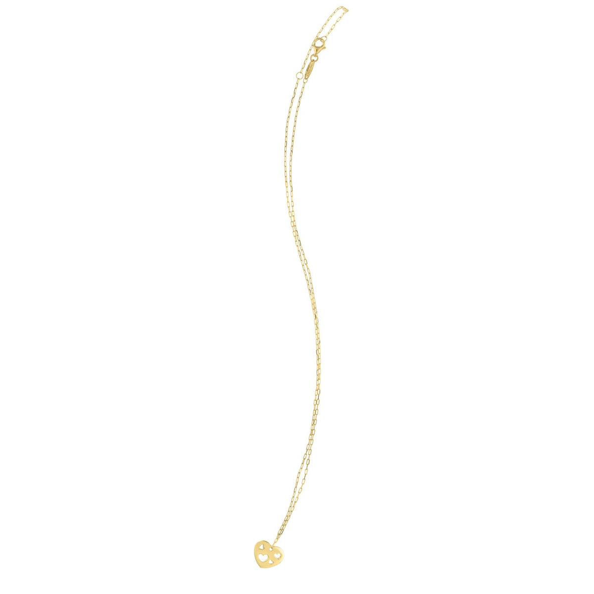 Cutout Heart Necklace in 14K Yellow Gold