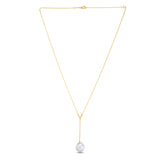 14k Yellow Gold Tesoro Pearl Lariat Necklace