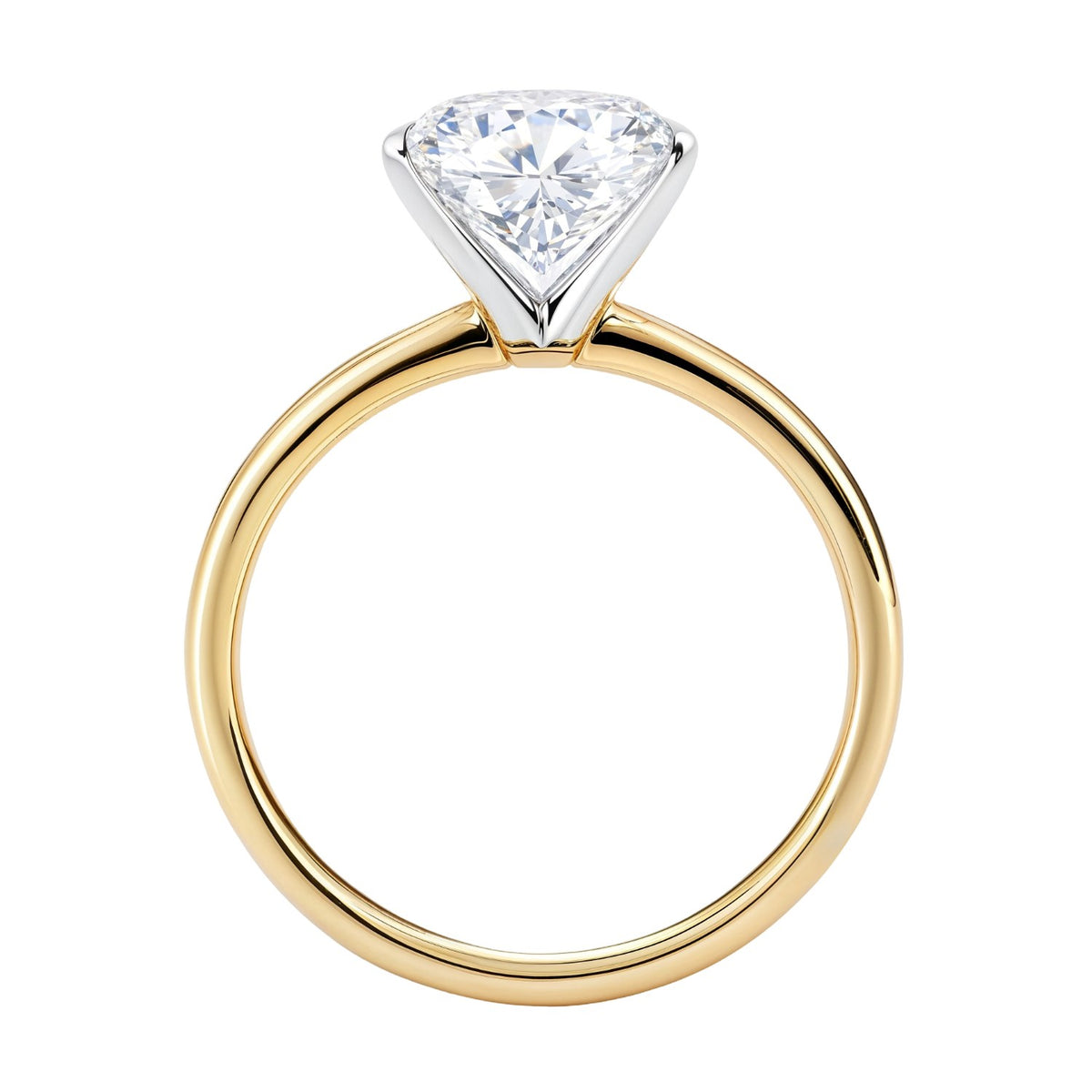 2 Carat Oval Lab Grown IGI G/VS1 Diamond Solitaire Ring in 14K Yellow Gold