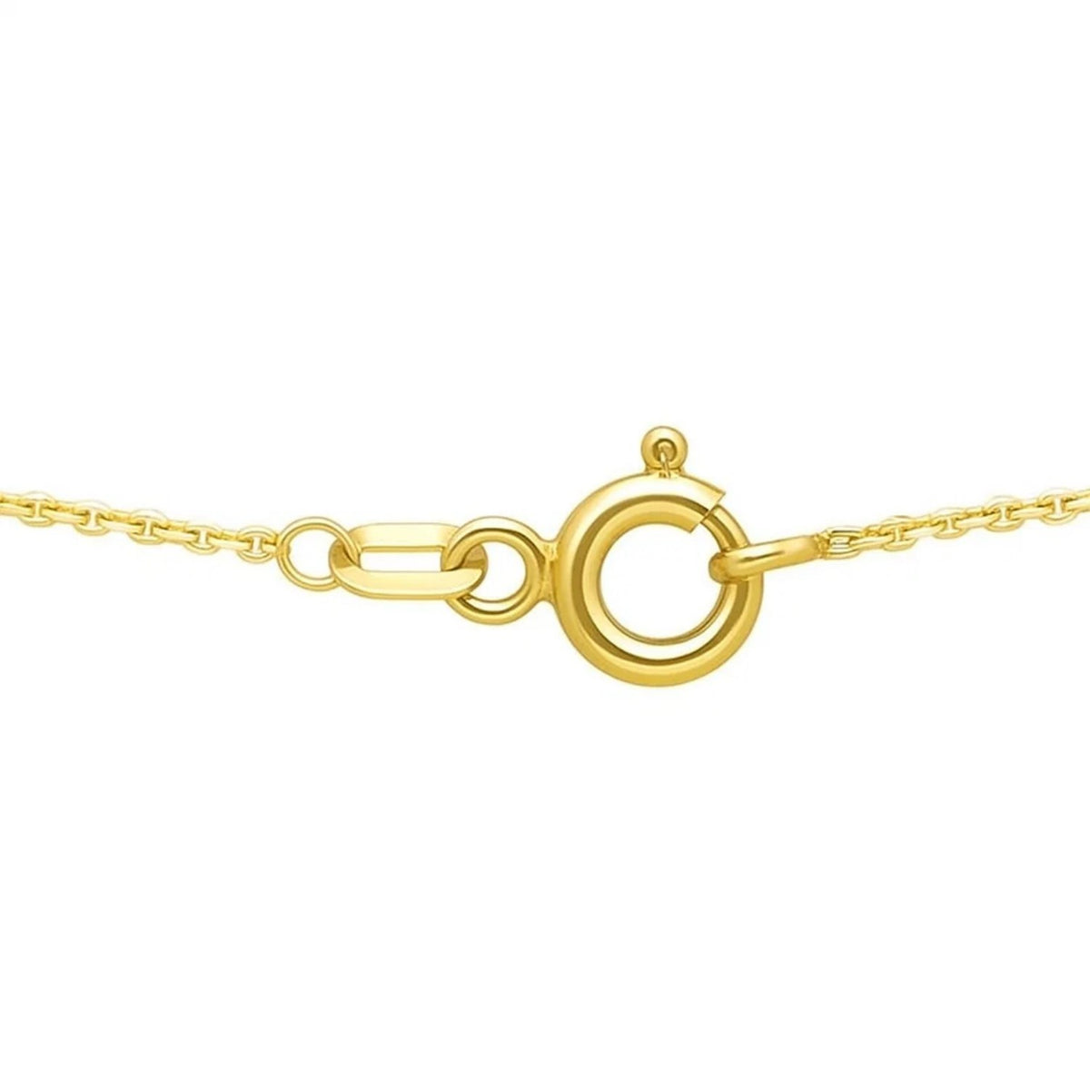Whale Tail Necklace in 14K Yellow Gold
