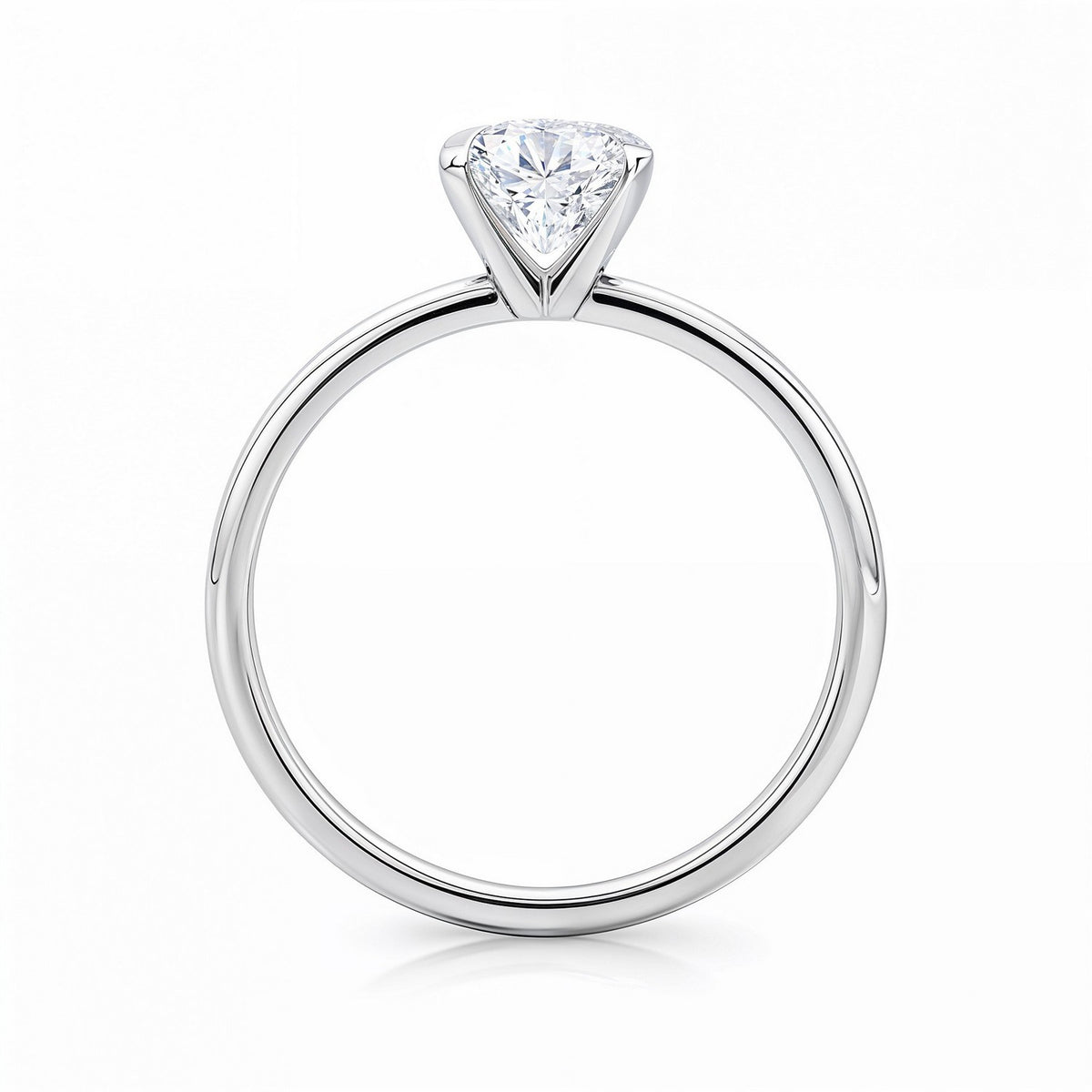 2 Carat Radiant Lab Grown IGI G/VS1 Diamond Solitaire Ring in 14K White Gold