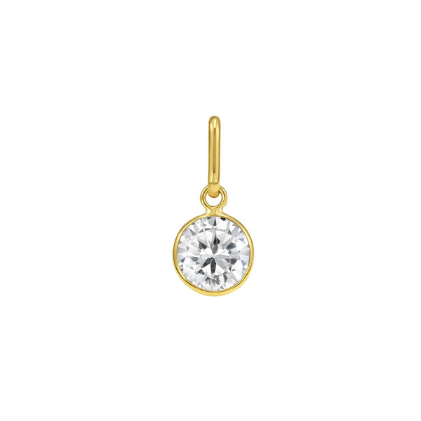 14K Yellow Gold Initial Z Charm Pendant